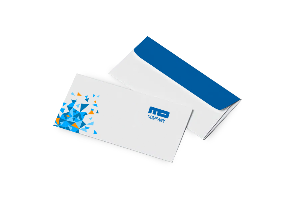 50 Full Color Custom Printed Commercial #10 Envelopes 